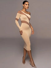 One Shoulder Mesh Maxi Dress InsStreet